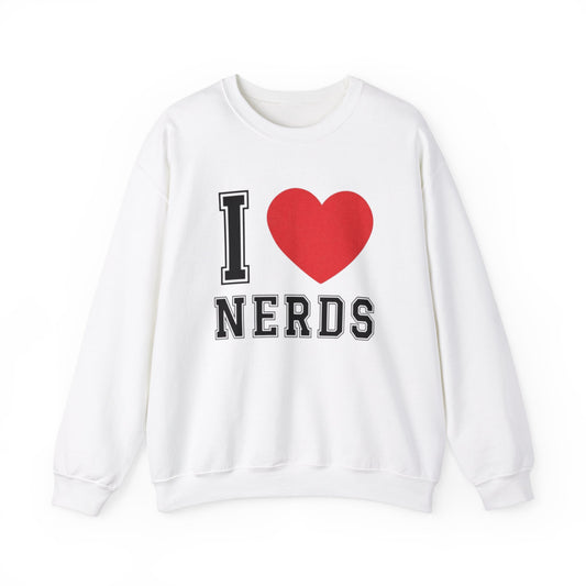 I Love Nerds Unisex Crewneck Sweatshirt