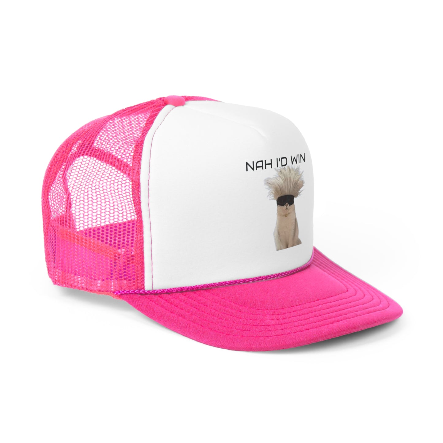 Nah I'd Win Trucker Hat, Funny Hats, Gift Hat, Parody Trucker Hat, Trendy Hats, Meme Hat