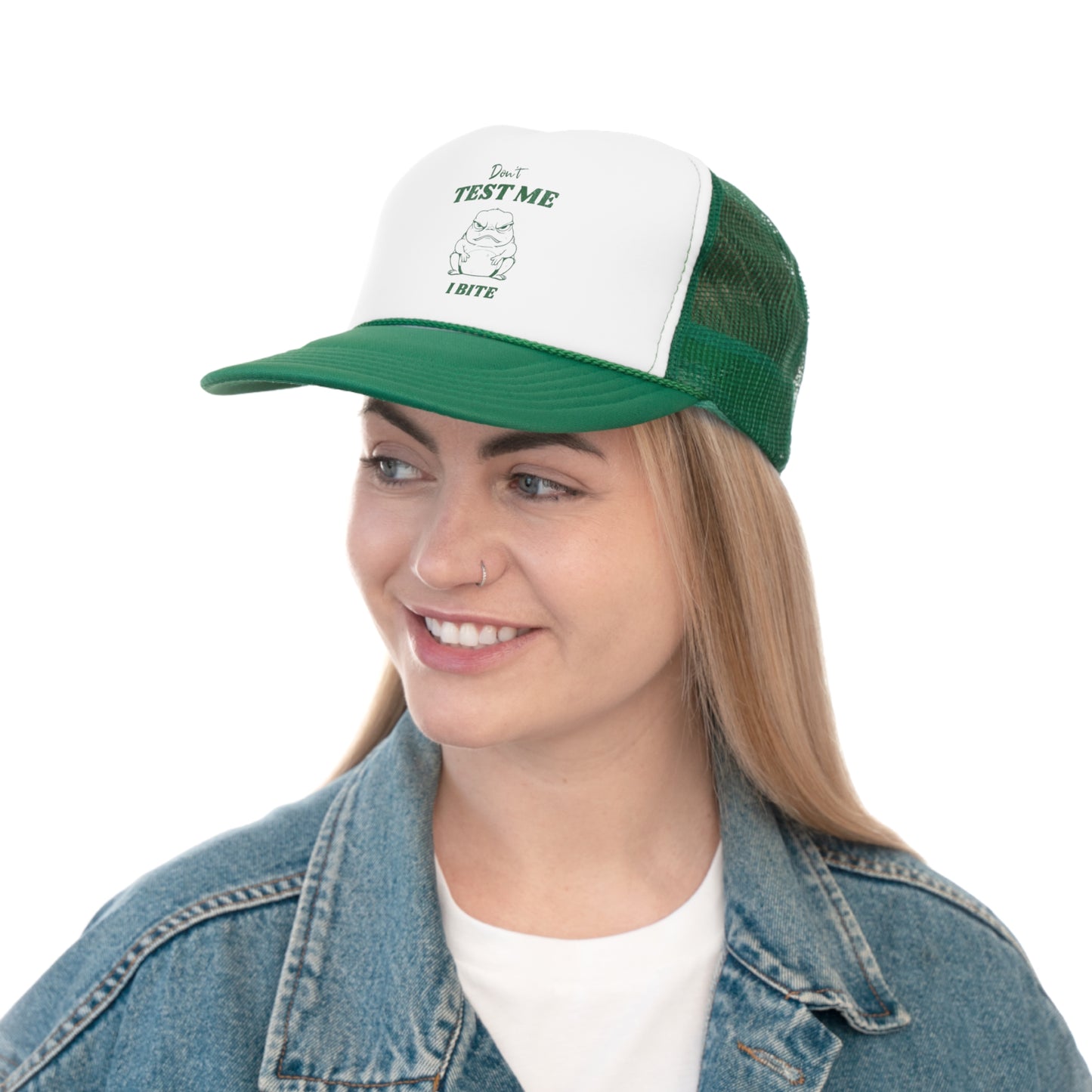 Don't Test Me I Bite Trucker Hat, Funny Hats, Gift Hat, Parody Trucker Hat, Trendy Hats, Meme Hat