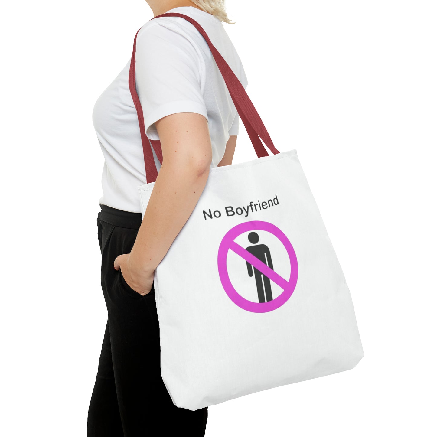 No Boyfriend Funny Tote Bag