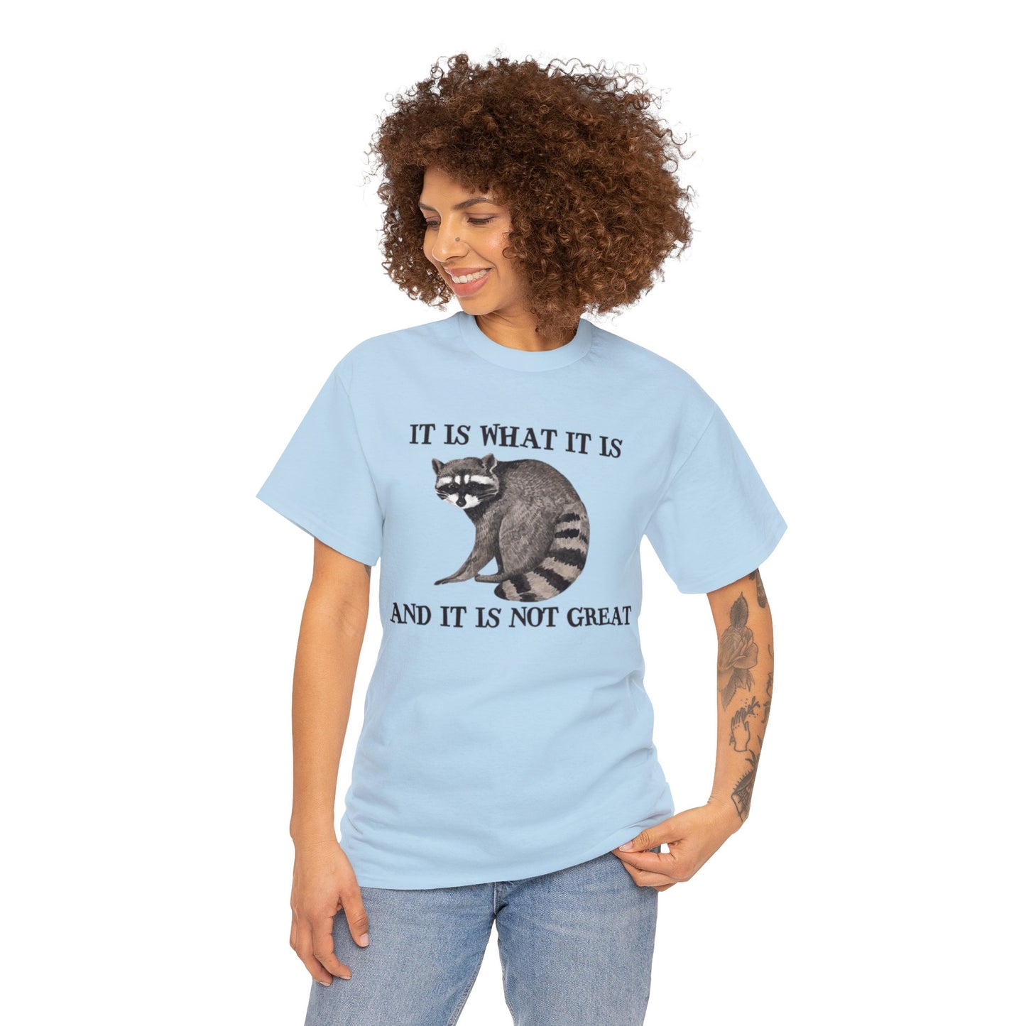 It Is What It Is, And It Is Not Great Adult Unisex Shirt, Funny Racoon Shirt