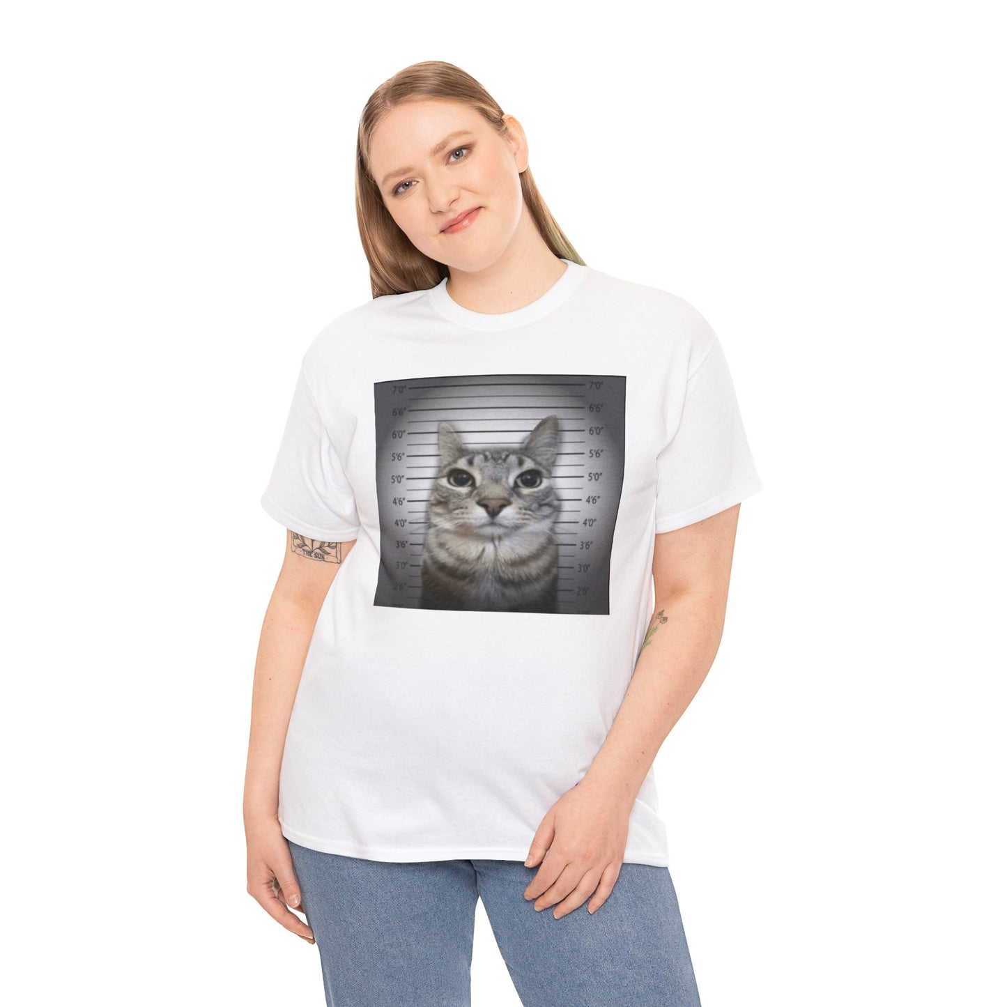 Cute Cat Mugshot T Shirt Unisex