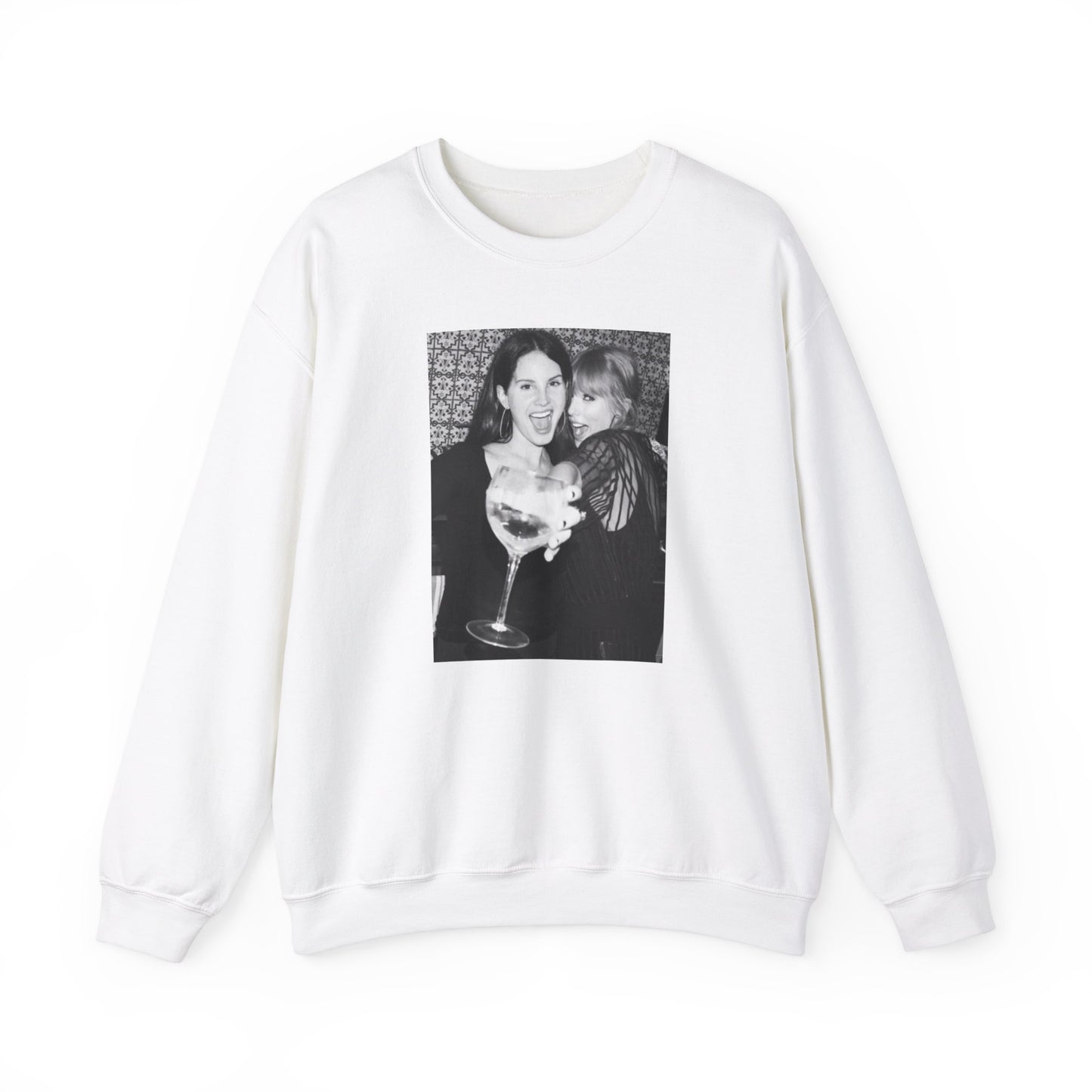 Taylor Black and White Unisex Crewneck Sweatshirt