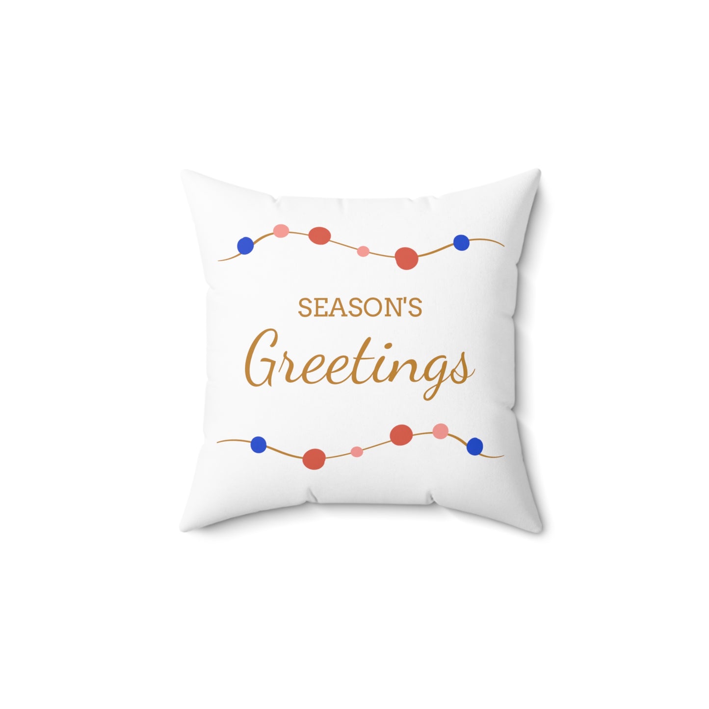 Seasons Greetings Aesthetic Polyester Square Pillow