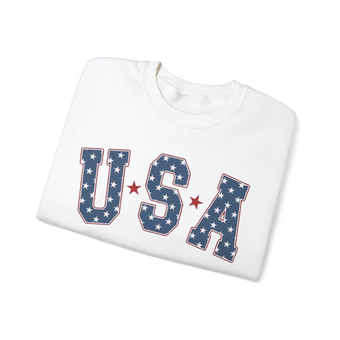 USA Starry Letters Crewneck Unisex Crewneck Sweatshirt