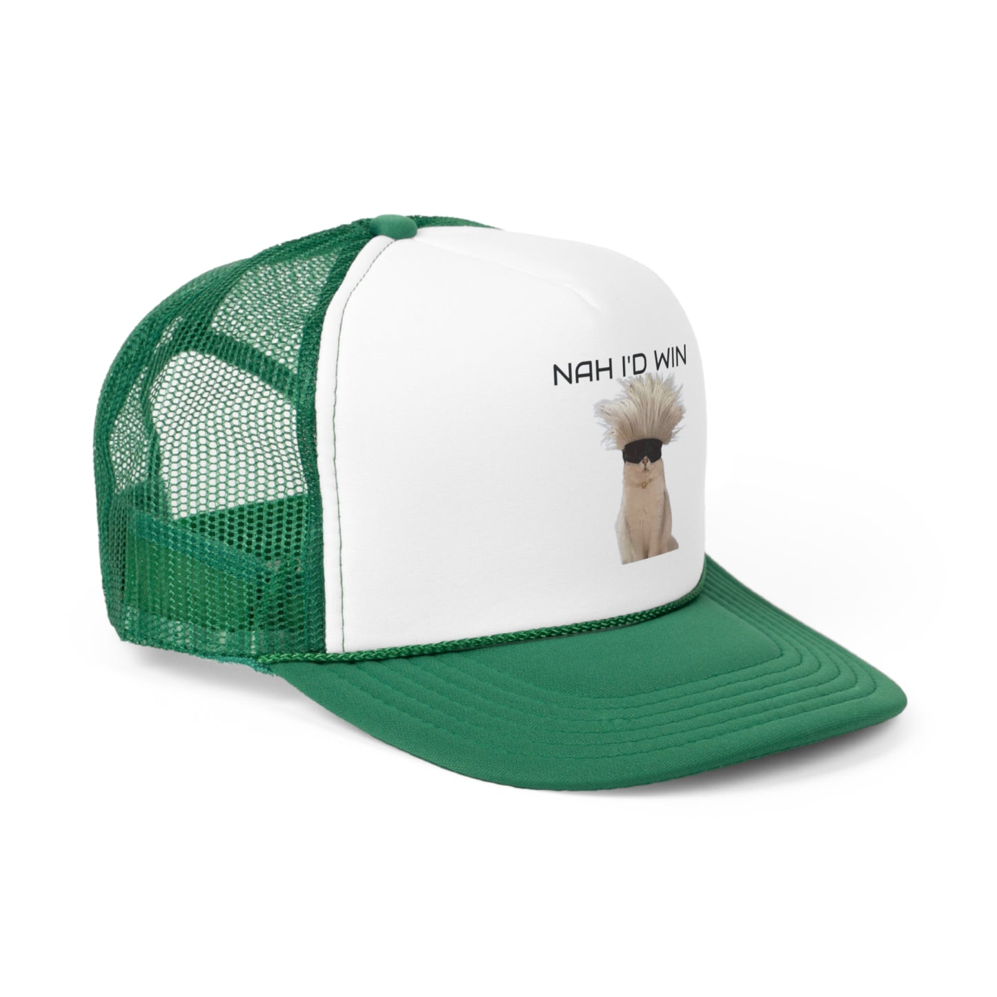 Nah I'd Win Trucker Hat, Funny Hats, Gift Hat, Parody Trucker Hat, Trendy Hats, Meme Hat