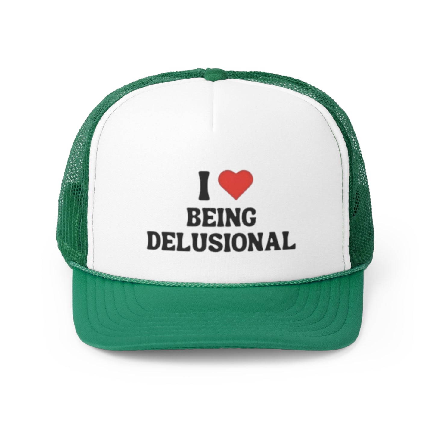 I Love Being Delusional Trucker Hat, Funny Hats, Gift Hat, Parody Trucker Hat, Trendy Hats, Meme Hat