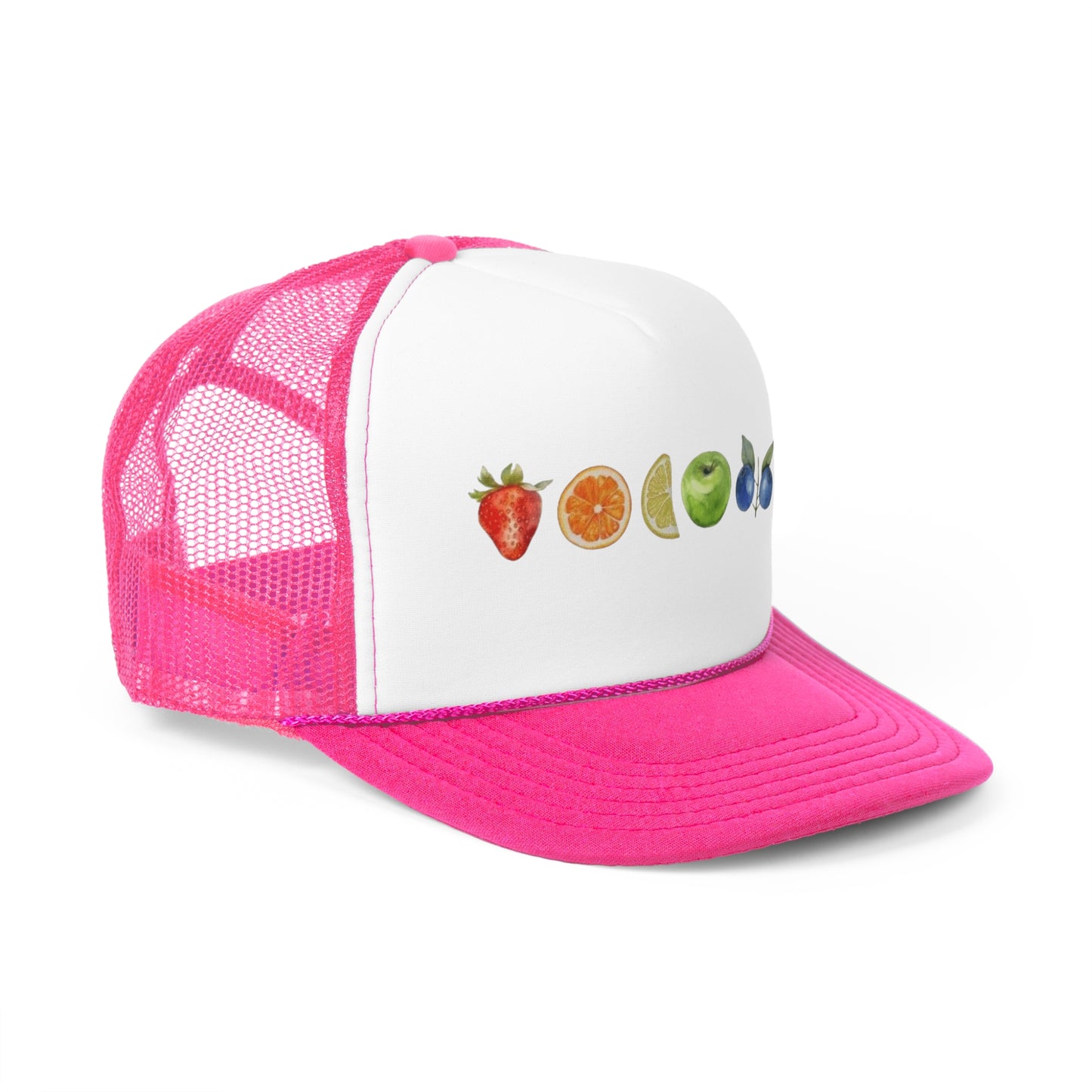 Rainbow Fruits Pride Flag Trucker Hat, Funny Hats, Gift Hat, Parody Trucker Hat, Trendy Hats, Meme Hat