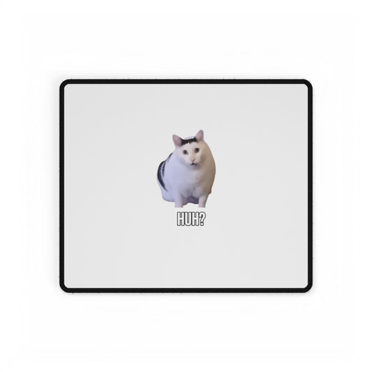 Huh? Funny Cat Meme Desk Mats