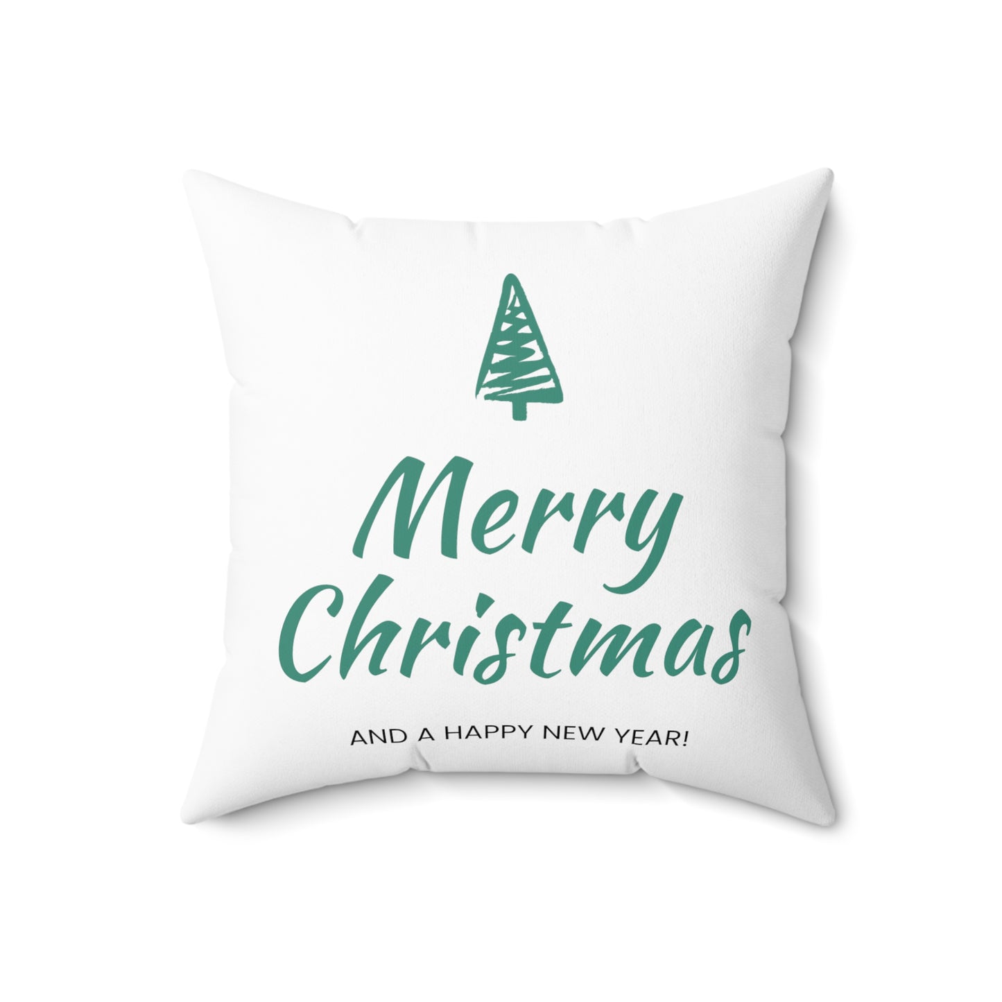 Merry Christmas And A Happy New Year Aesthetic Polyester Square Pillow