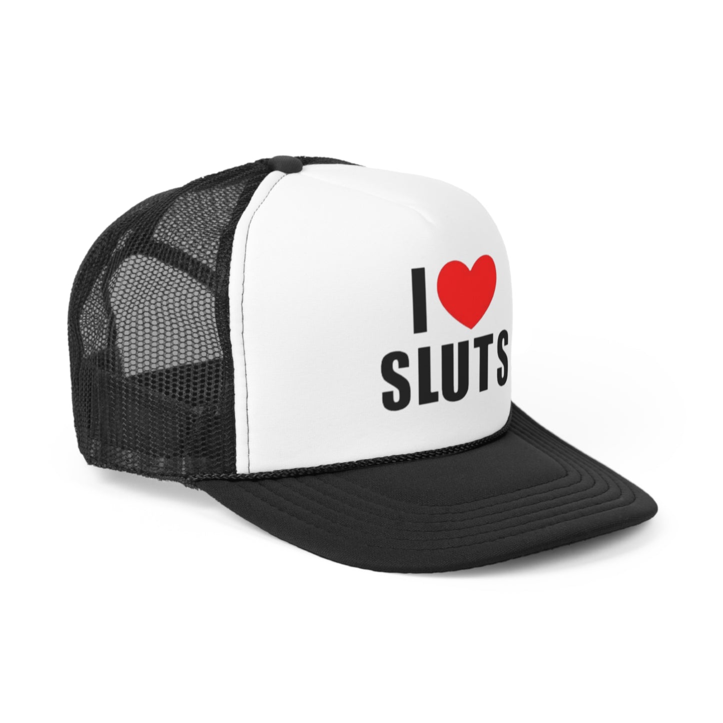 I Love Sluts Trucker Hat, Funny Hats, Gift Hat, Parody Trucker Hat, Trendy Hats, Meme Hat