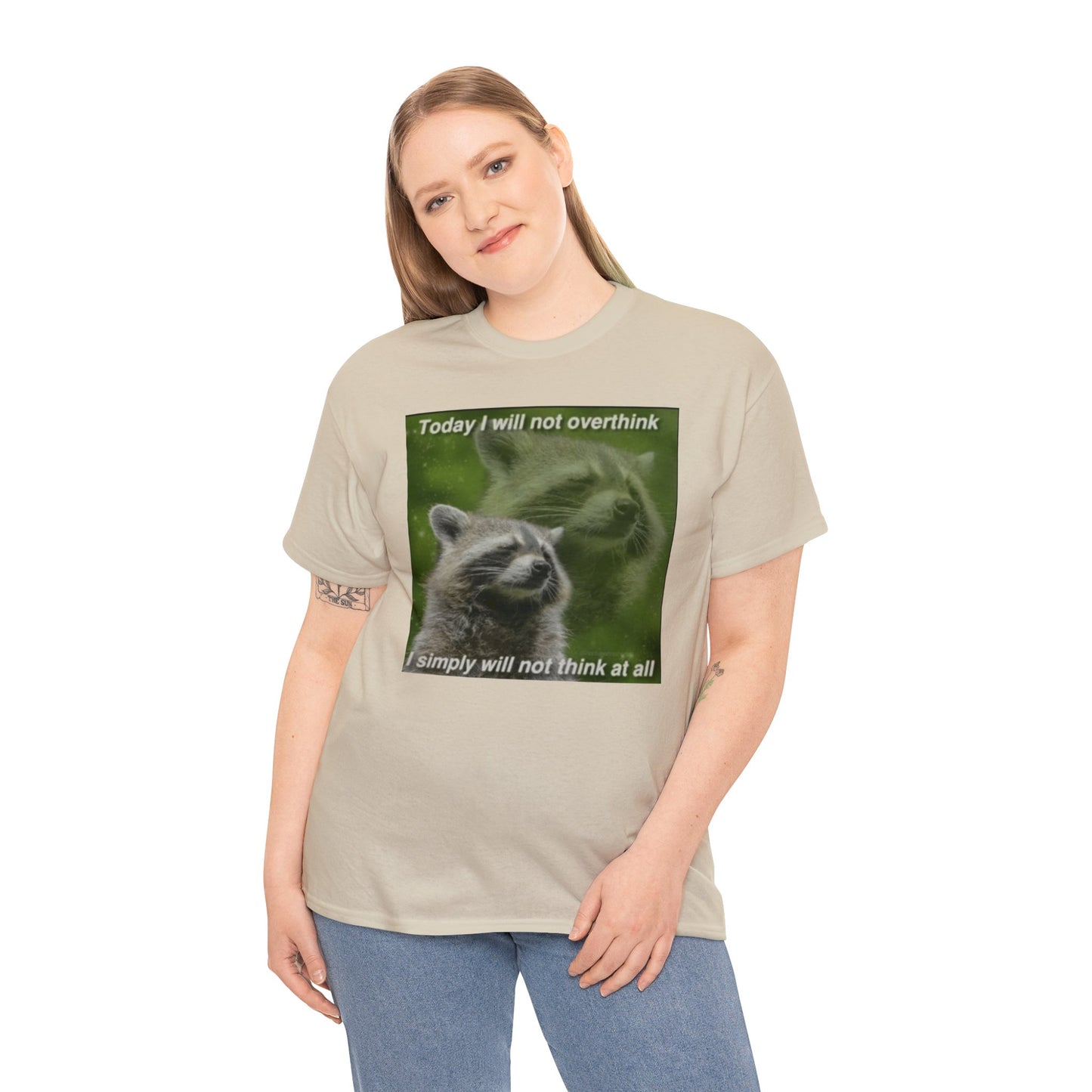 Today I Will Not Overthink, Simply Will Not Think At All , Possum Shirts, Cute Opossum Tee, Dank Meme Quote Shirt, Trash Panda Meme