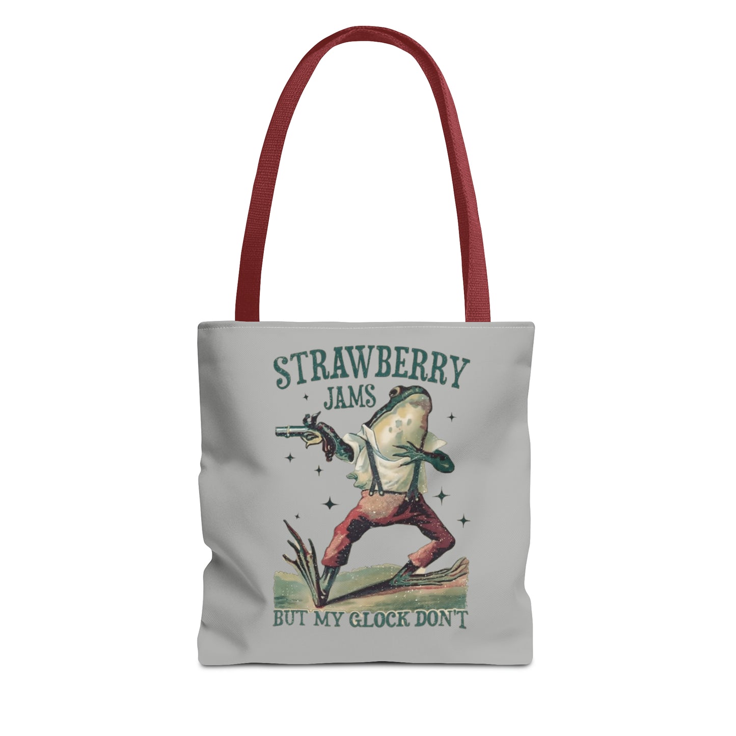 Strawberry Don't Jam But My Glock Does Meme Tote Bag