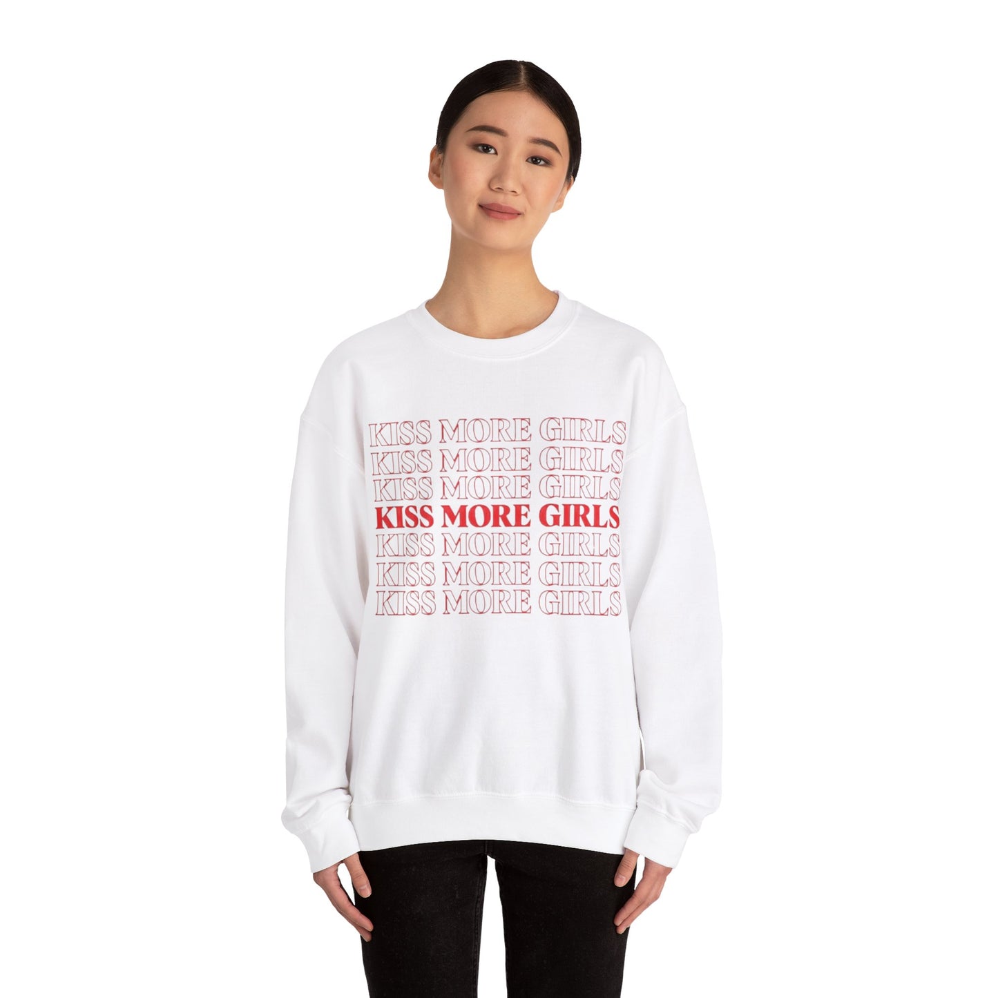 Kiss More Girls Unisex Crewneck Sweatshirt