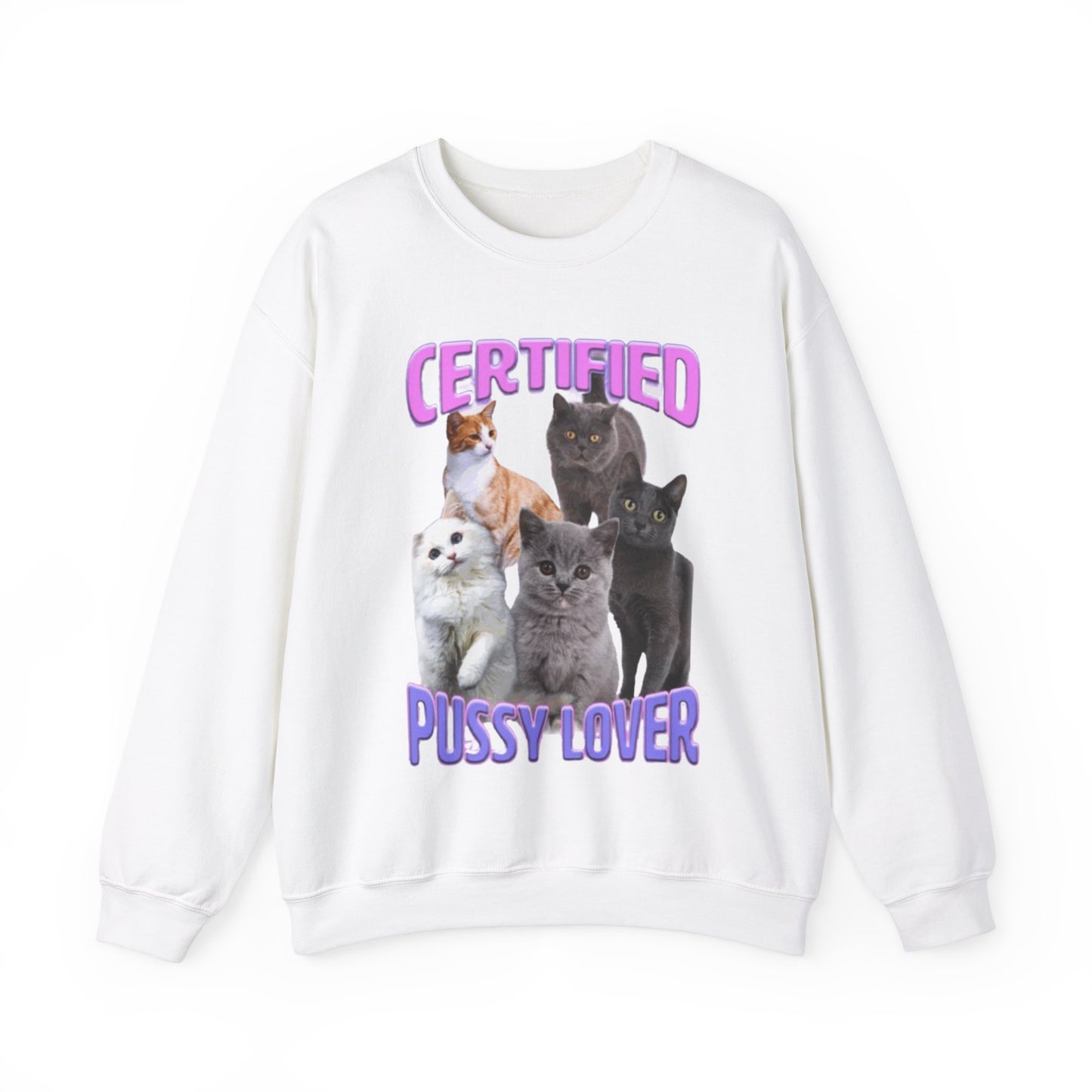 Certified P*ssy Lover Adult Unisex Crewneck,  Gift Shirt, Parody crewneck