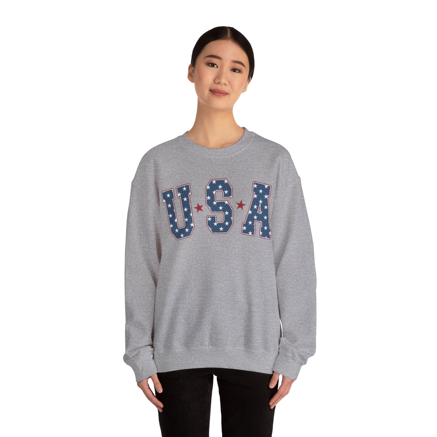 USA Starry Letters Crewneck Unisex Crewneck Sweatshirt