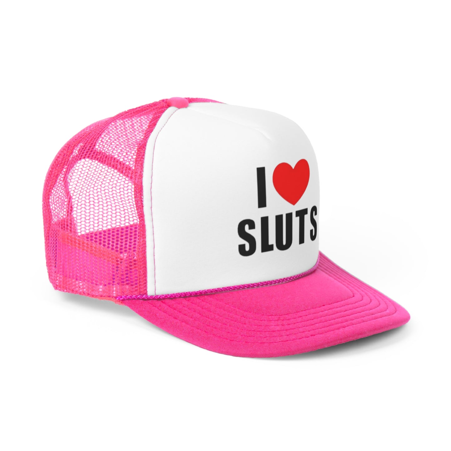 I Love Sluts Trucker Hat, Funny Hats, Gift Hat, Parody Trucker Hat, Trendy Hats, Meme Hat