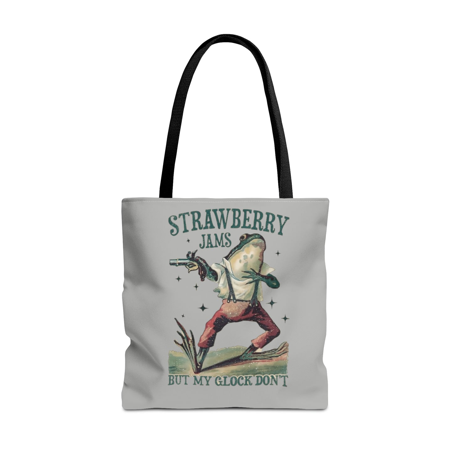 Strawberry Don't Jam But My Glock Does Meme Tote Bag