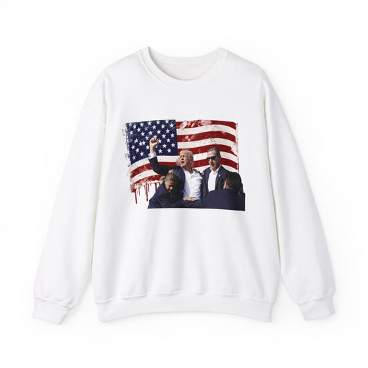 Horizontal Flag Assassination Attempt Unisex Crewneck Sweatshirt