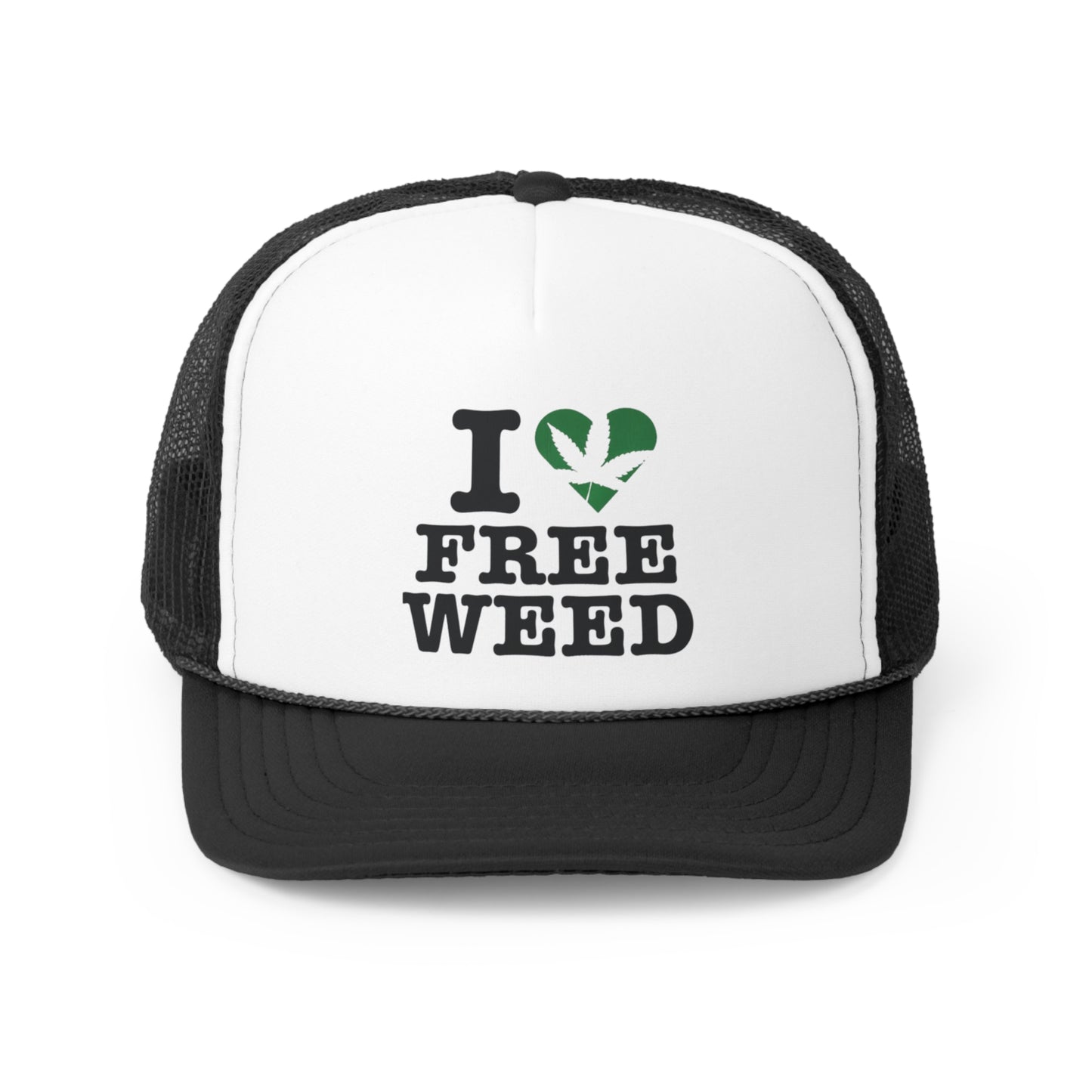 I Love Free Weed Trucker Hat, Funny Hats, Gift Hat, Parody Trucker Hat, Trendy Hats, Meme Hat