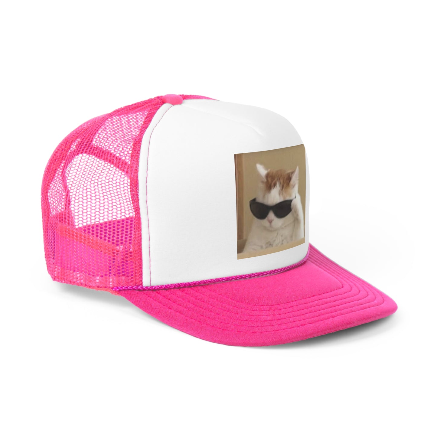 Cool Cat Trucker Hat, Funny Hats, Gift Hat, Parody Trucker Hat, Tiktok, Trendy Hats, Meme Hats, Cute Animal Hats