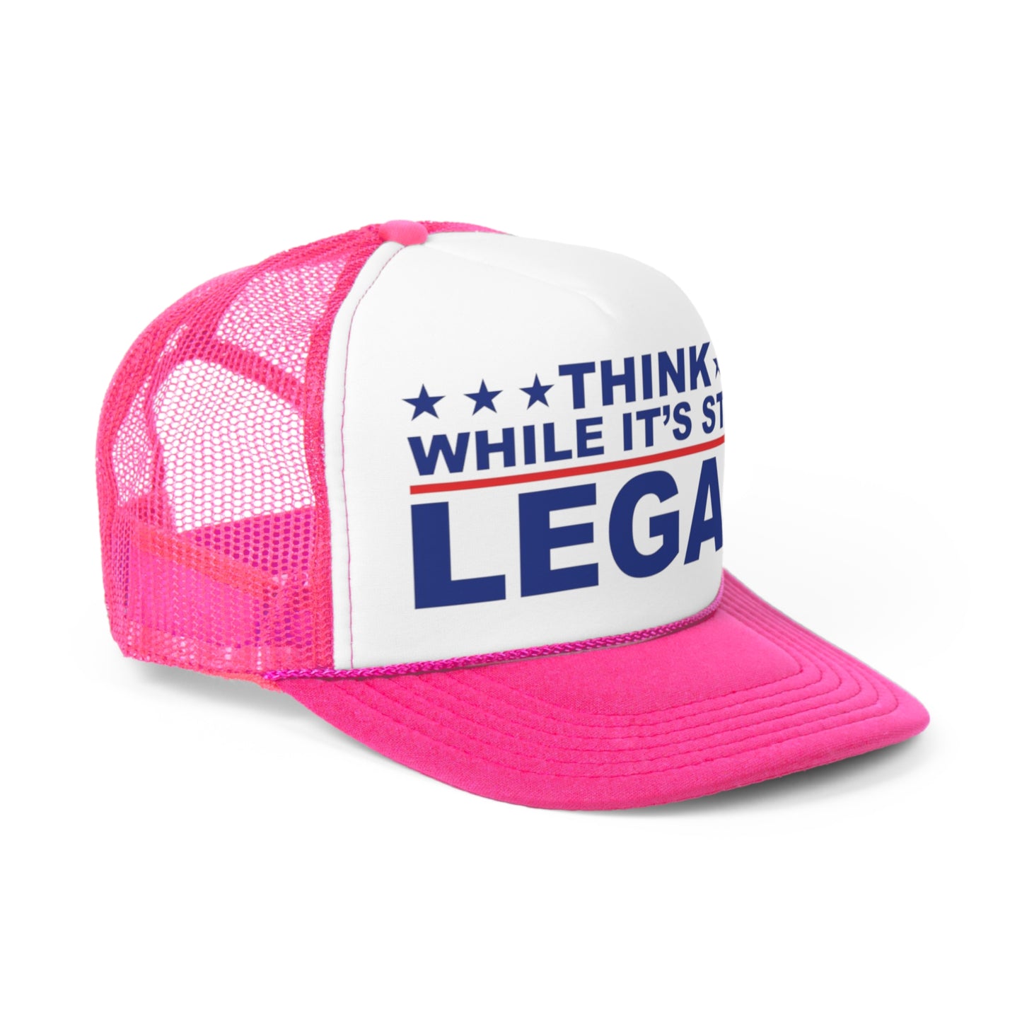 Think While It's Still Legal Trucker Hat, Funny Hats, Gift Hat, Parody Trucker Hat, Trendy Hats, Meme Hat