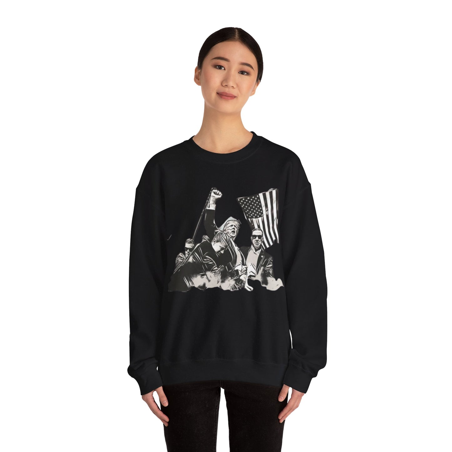 Black And White Assassination Attempt Unisex Crewneck Sweatshirt