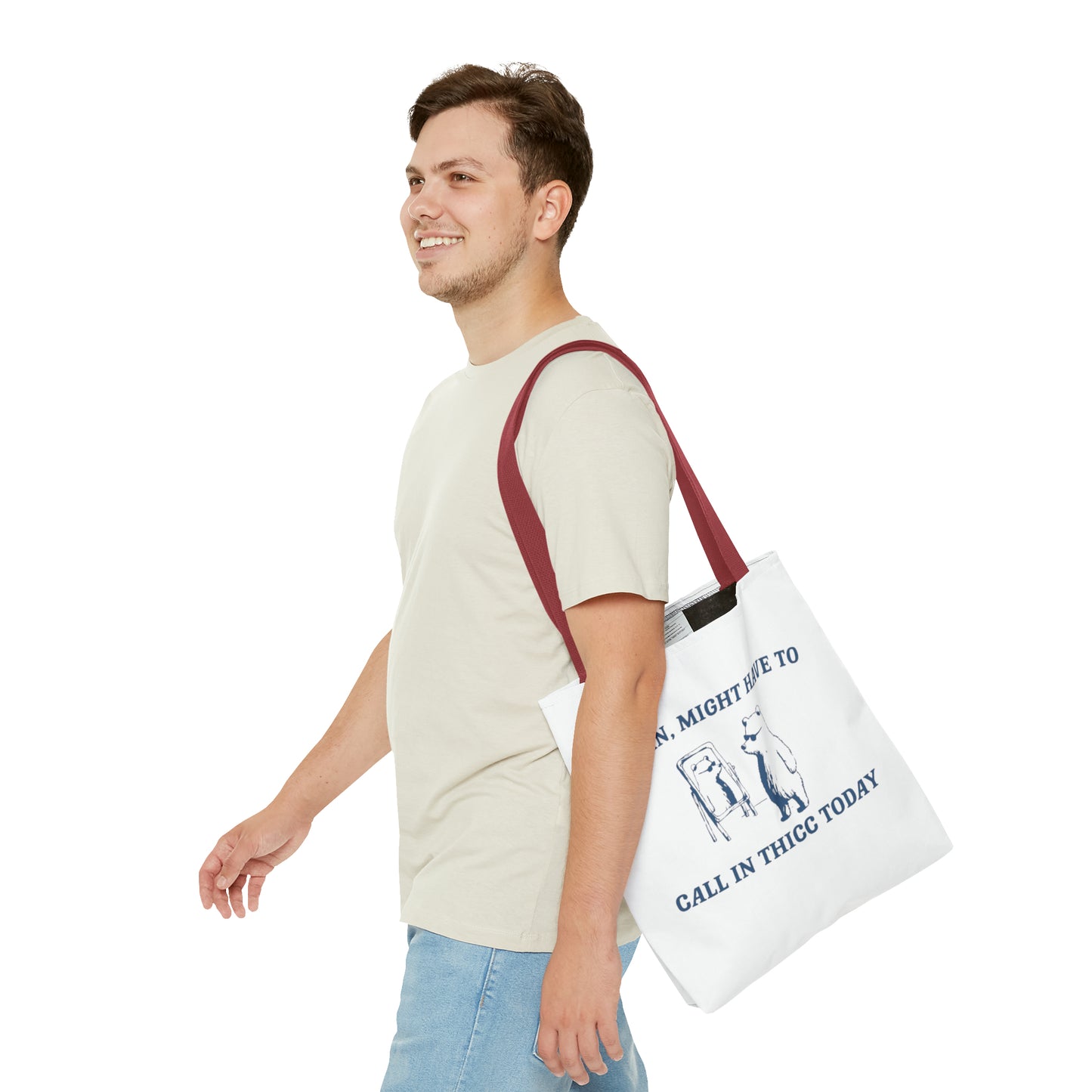 Copy of Damn Might Have To Call In Thick Today Meme Tote Bag