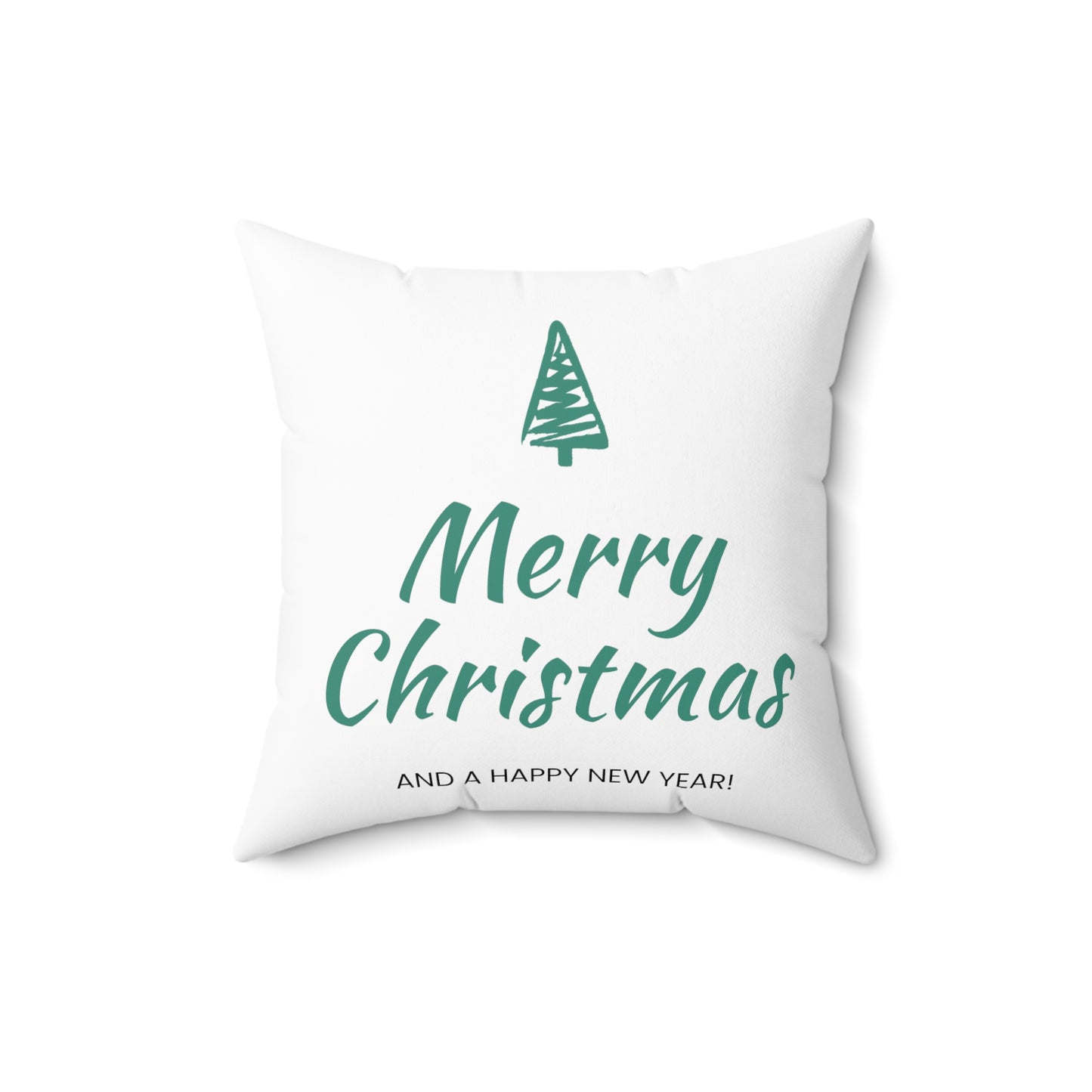 Merry Christmas And A Happy New Year Aesthetic Polyester Square Pillow