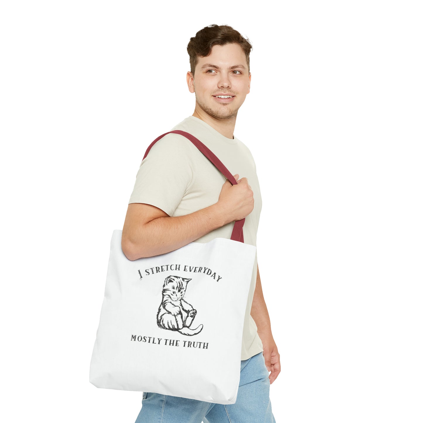 I Strecth Everyday Mostly The Truth Meme Tote Bag