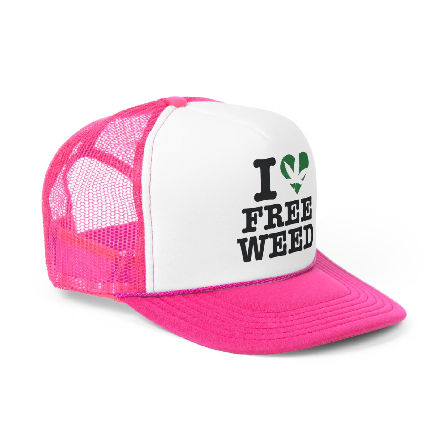 I Love Free Weed Trucker Hat, Funny Hats, Gift Hat, Parody Trucker Hat, Trendy Hats, Meme Hat