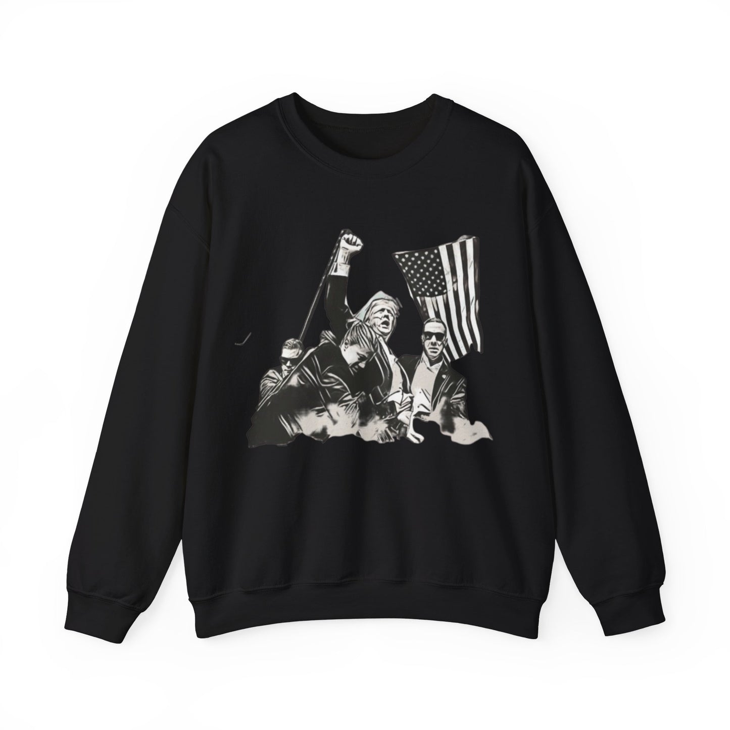 Black And White Assassination Attempt Unisex Crewneck Sweatshirt