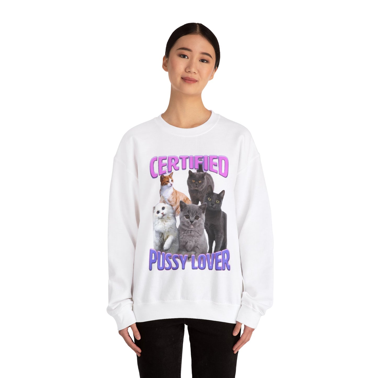 Certified P*ssy Lover Adult Unisex Crewneck,  Gift Shirt, Parody crewneck