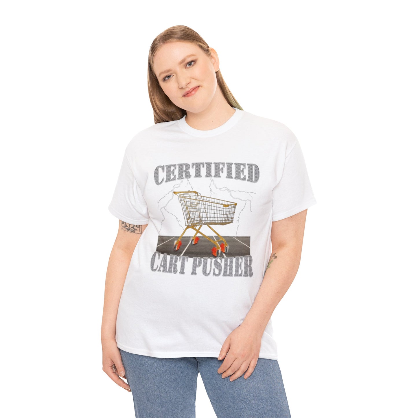 Certified Cart Pusher Adult Unisex Shirt, Funny Meme Tee