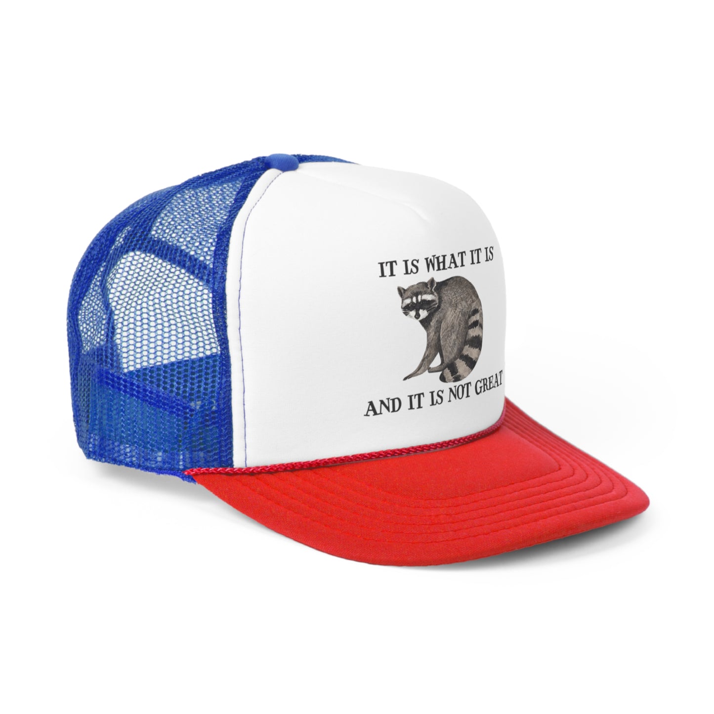 It Is What It Is And It Is Not Great Cute Animal Comic Trucker Hat