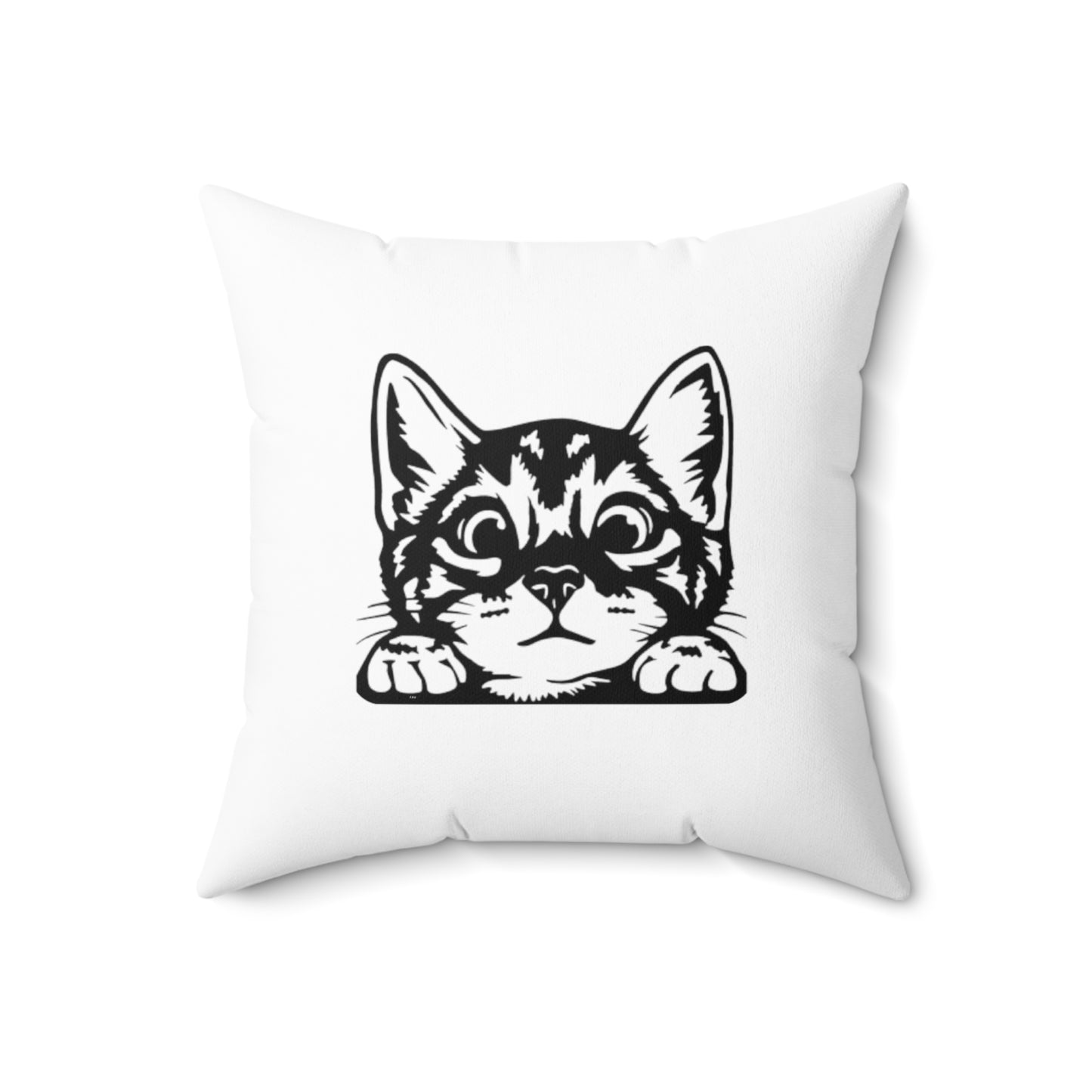 Cute Cat Polyester Square Pillow