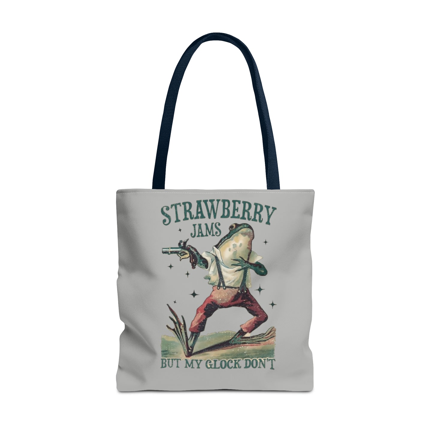 Strawberry Don't Jam But My Glock Does Meme Tote Bag