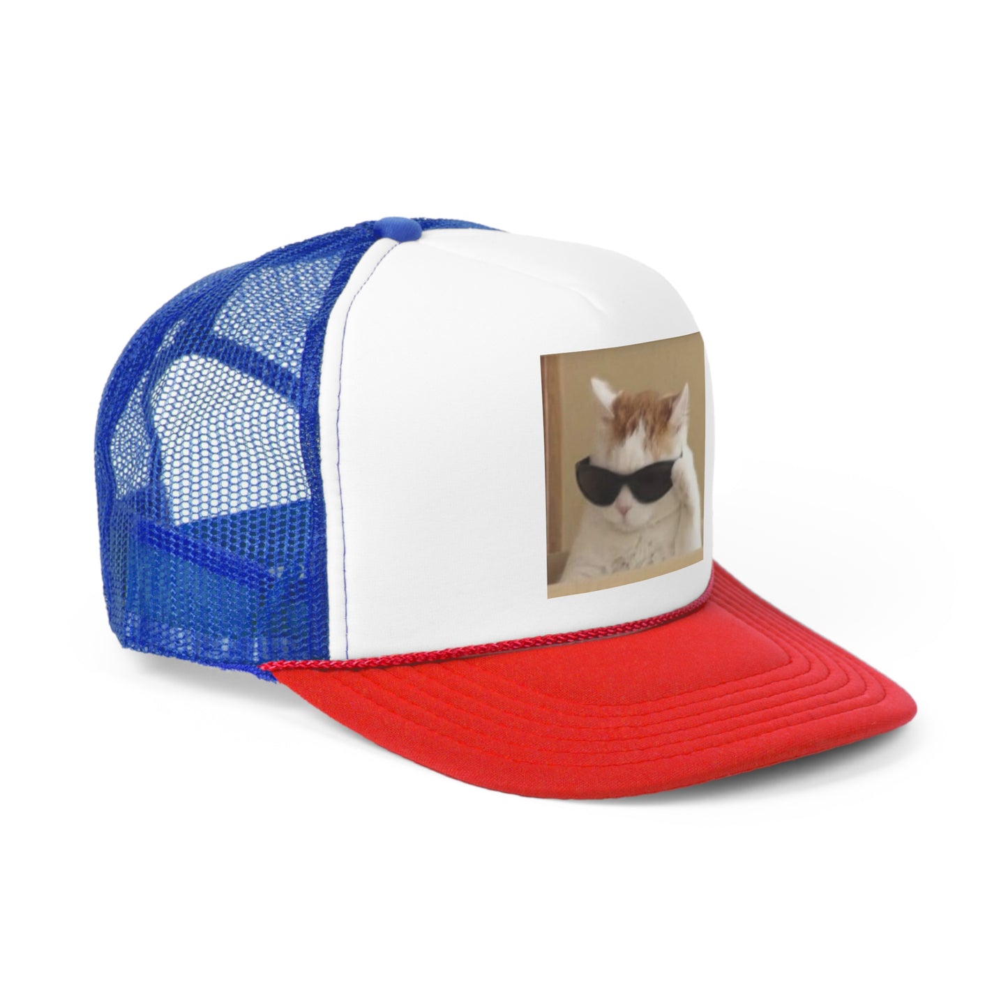 Cool Cat Trucker Hat, Funny Hats, Gift Hat, Parody Trucker Hat, Tiktok, Trendy Hats, Meme Hats, Cute Animal Hats