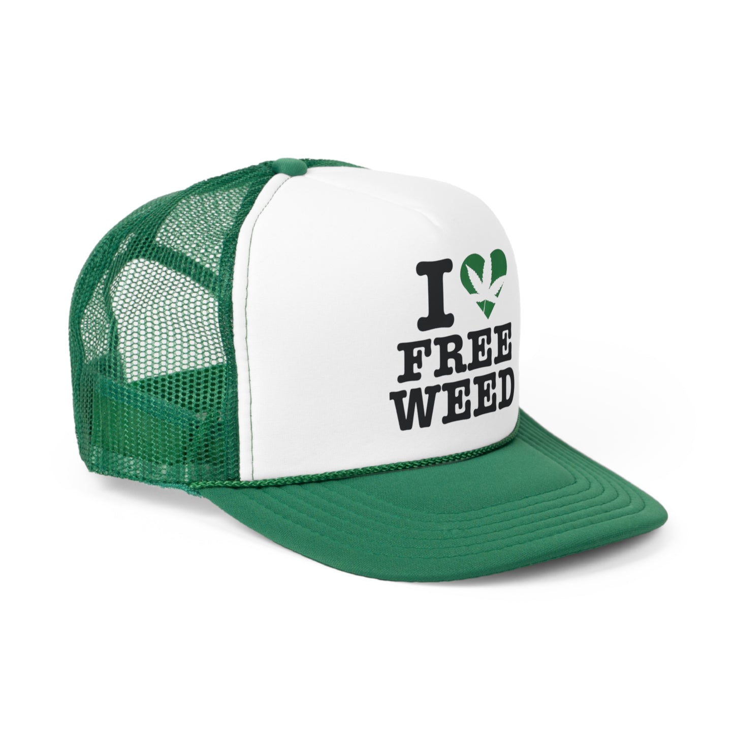 I Love Free Weed Trucker Hat, Funny Hats, Gift Hat, Parody Trucker Hat, Trendy Hats, Meme Hat