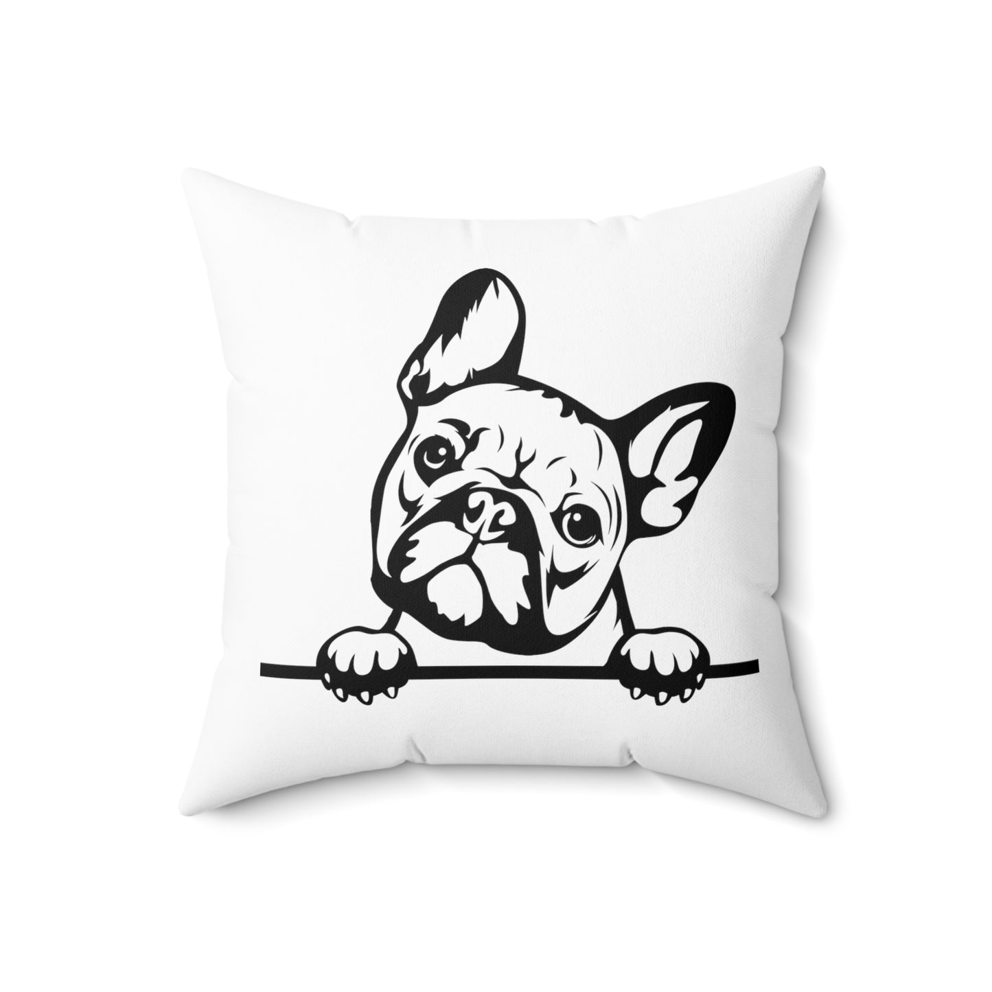 French Bulldog Polyester Square Pillow