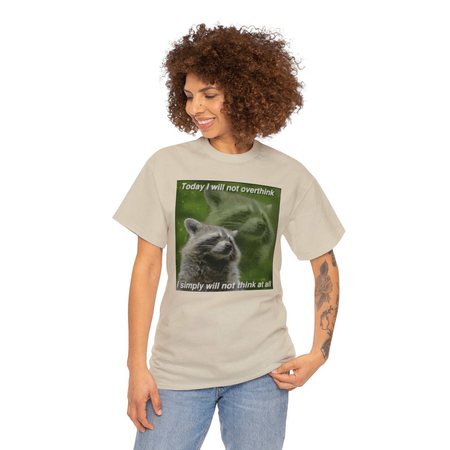 Today I Will Not Overthink, Simply Will Not Think At All , Possum Shirts, Cute Opossum Tee, Dank Meme Quote Shirt, Trash Panda Meme