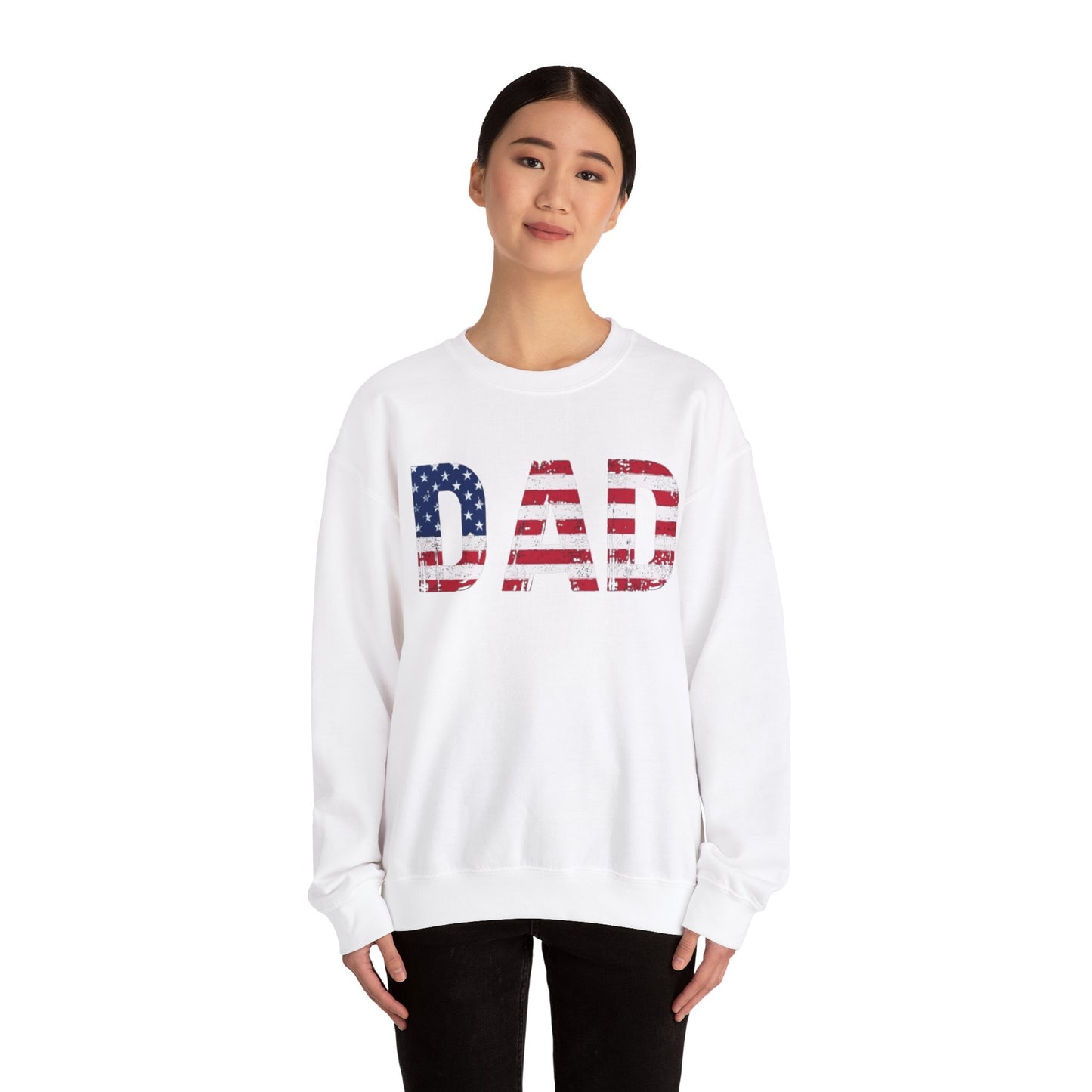 Dad American Flag Crewneck Unisex Crewneck Sweatshirt