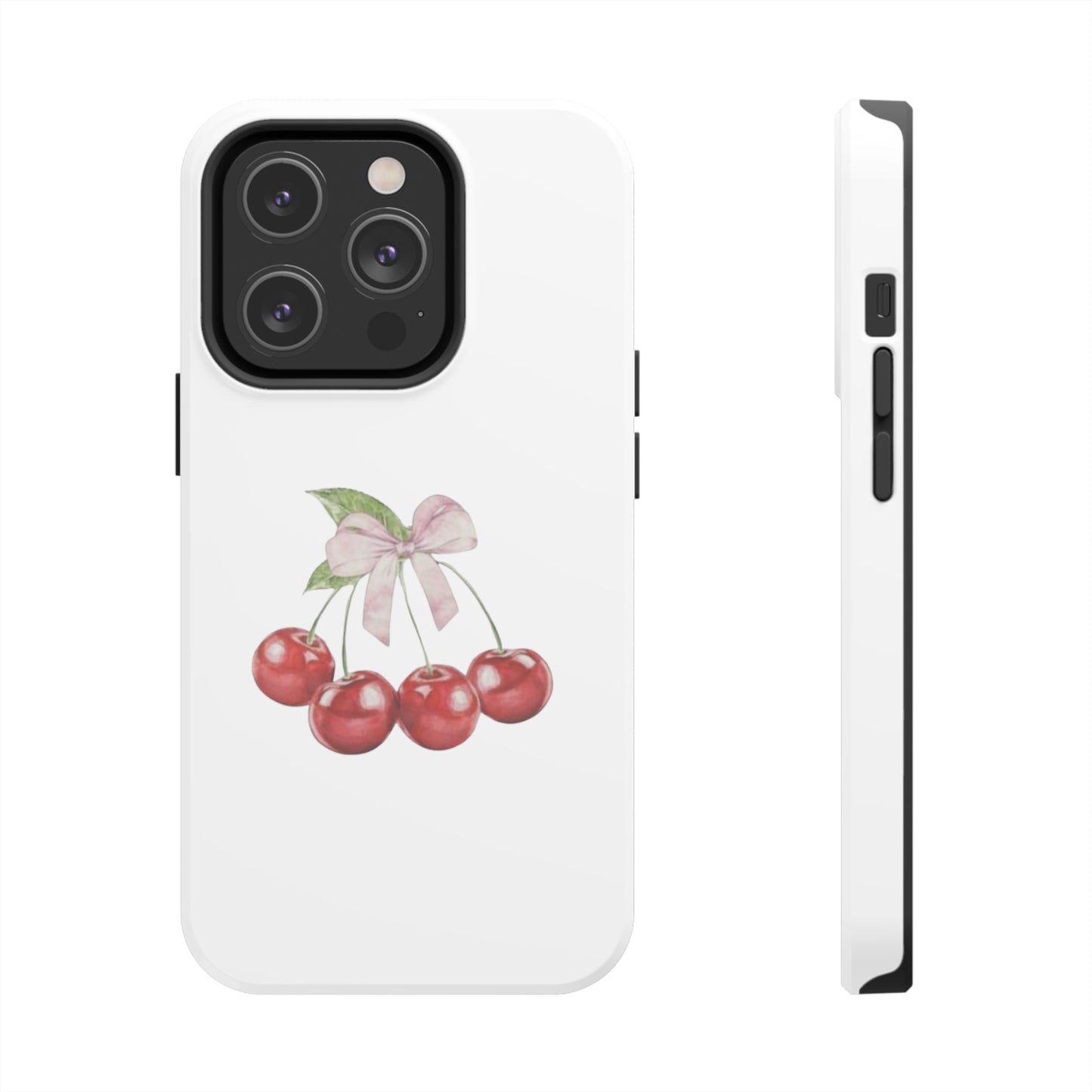 Cherries With Ribbon Aesthetic Tough Phone Cases