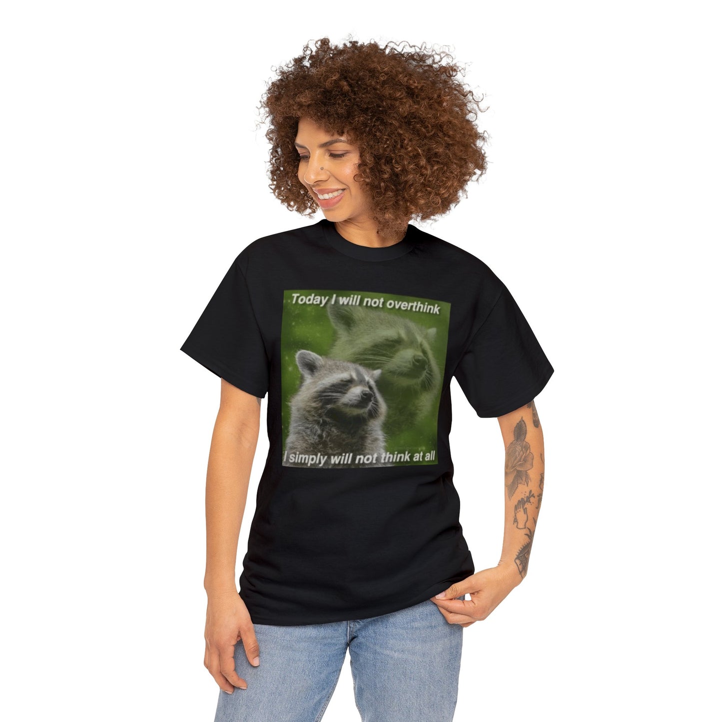 Today I Will Not Overthink, Simply Will Not Think At All , Possum Shirts, Cute Opossum Tee, Dank Meme Quote Shirt, Trash Panda Meme