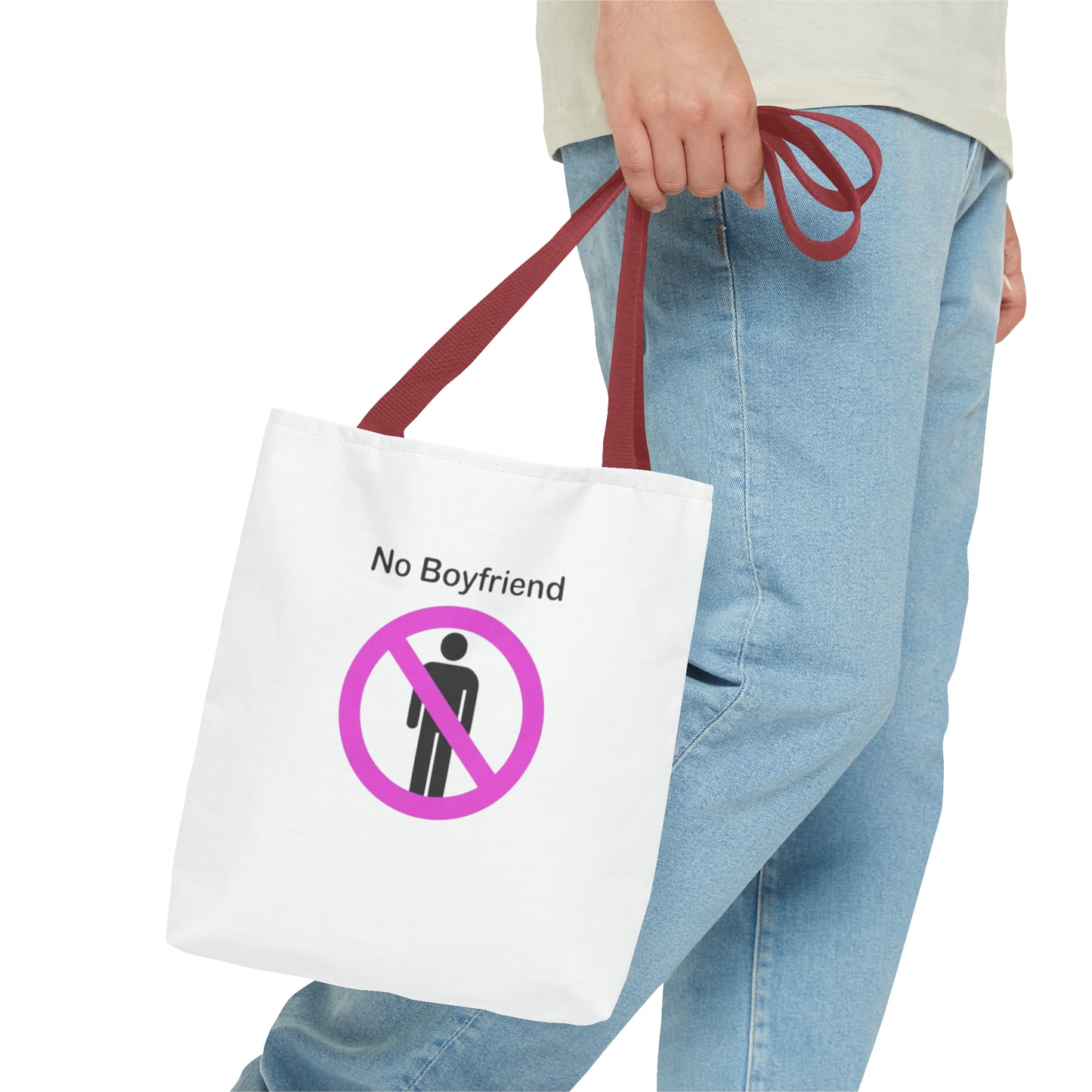 No Boyfriend Funny Tote Bag