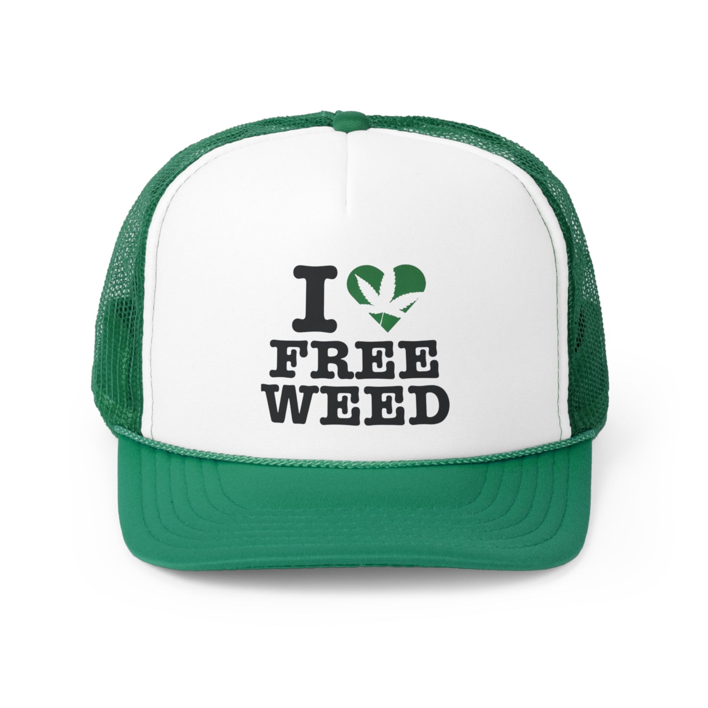 I Love Free Weed Trucker Hat, Funny Hats, Gift Hat, Parody Trucker Hat, Trendy Hats, Meme Hat