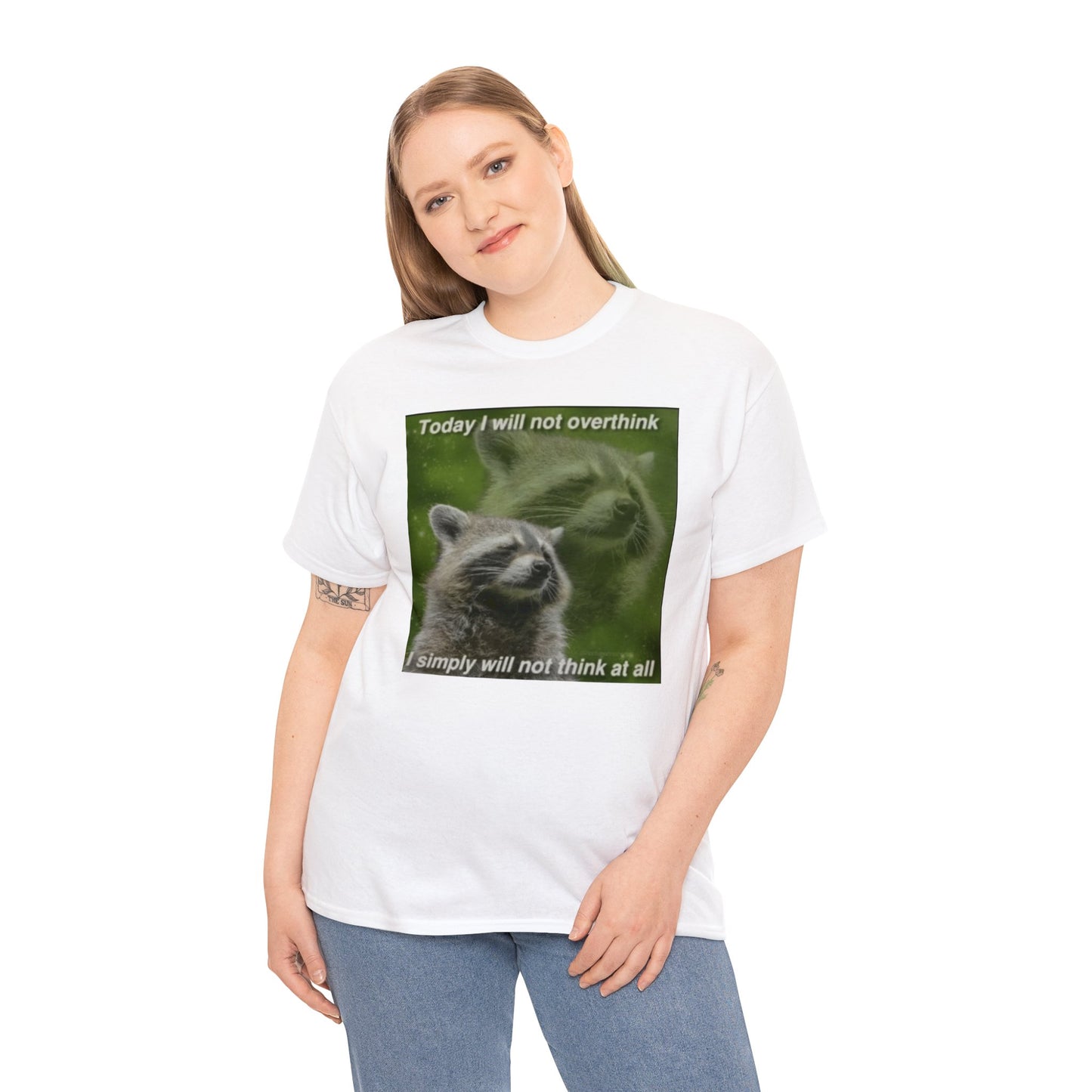 Today I Will Not Overthink, Simply Will Not Think At All , Possum Shirts, Cute Opossum Tee, Dank Meme Quote Shirt, Trash Panda Meme