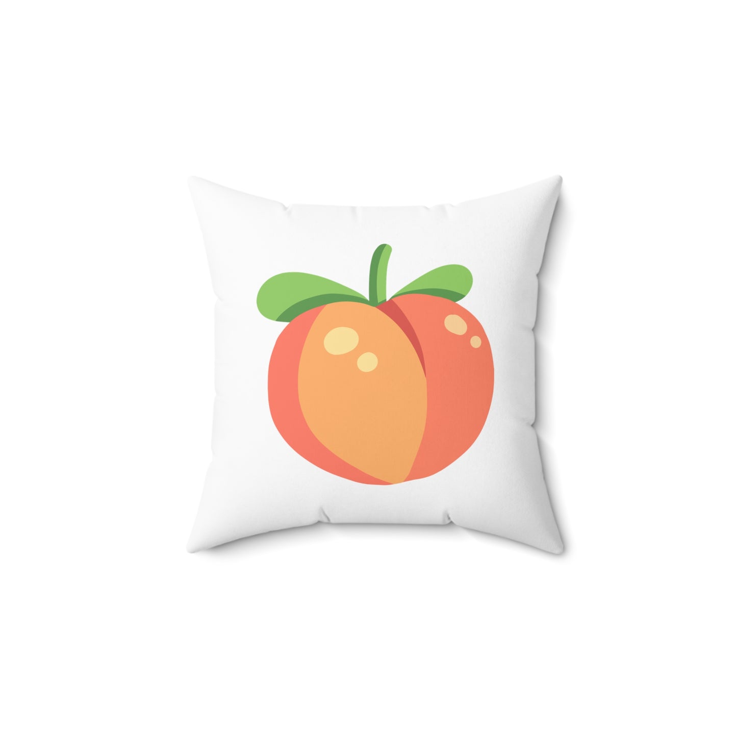 Peach Aesthetic Polyester Square Pillow