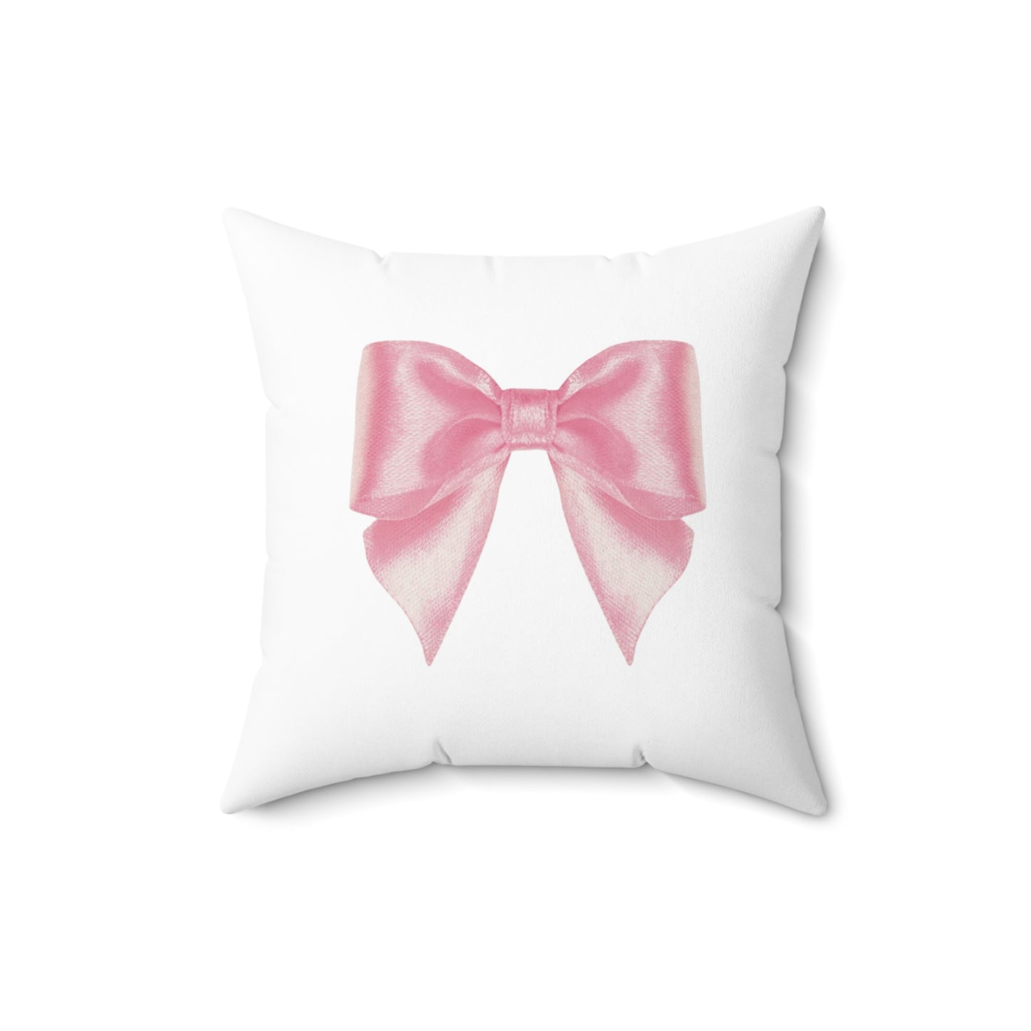 Pink Ribbon Polyester Square Pillow